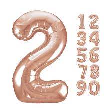 The shining balloons are impossible to miss and provide the perfect backdrop for your event photobooth. Foil Big Number Balloon 2 Rose Gold 34in Walmart Com Walmart Com