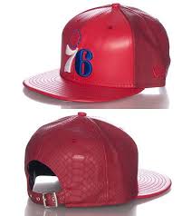 Philadelphia 76ers hat snapback vintage sewn logo osfa. Philadelphia 76ers Strapback Cap Red New Era Strapback Cap New Era Leather Hats