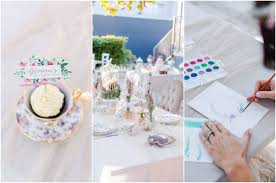 Tea cups, vintage doilies, strings of pearls and beautiful blooms. Modern Watercolour Kitchen Tea Ideas With Craft Class Tips