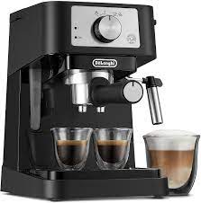 Select the department you want to search in. Amazon Com De Longhi Stilosa Manual Espresso Machine Latte Cappuccino Maker 15 Bar Pump Pressure Manual Milk Frother Steam Wand Black Stainless Ec260bk Kitchen Dining
