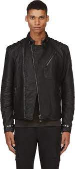 Belstaff Black Grained Leather Kendal Jacket Ssense Long Coat Men Mens Fur Coat Leather Jacket Men
