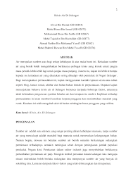 Utama/uncategorized/ gangguan bekalan air di beberapa kawasan: Pdf Jurnal Krisis Air Di Selangor Farihin Ahmad Academia Edu