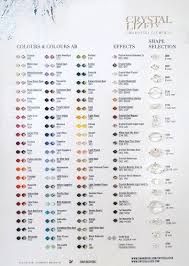 Official Swarovski Crystal Bead Color And Shape Chart With