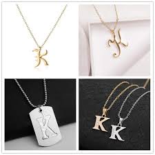 Kalipada, a devotee of goddess kali ; Letter K Stainless Steel Alloy Alphabet Name Initial Pendant Necklace Monogram America English Word Sign Chain Friend Woman Mother Men S Family Gifts Jewelry Buy At The Price Of 3 37 In Dhgate Com
