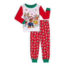 Paw Patrol Toddler Boys Christmas Pajamas 2 Piece Walmart Com