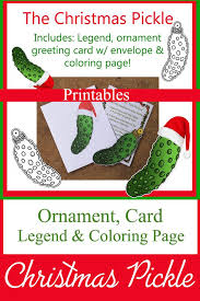 Each printable highlights a word that starts. The Christmas Pickle Legend Ornament Card Coloring Page Christmas Pickle Coloring Pages Ornament Card