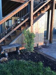Under The Stairs Storage With Cedar Decking Staircase Outdoor Outdoor Stairs Deck Staircase