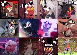 Your birth month is the Helluva Boss character you get turned into. (image  made by @RealAlexMouse on Twitter) : rHelluvaBoss