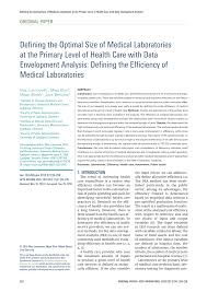 For primary health care services and advanced health and wellness programs, choose gosrani optimal health in reidsville, located on south scales near the chamber of commerce. Pdf Defining The Optimal Size Of Medical Laboratories At The Primary Level Of Health Care With Data Envelopment Analysis Defining The Efficiency Of Medical Laboratories