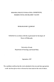 The ministry of housing and local government ( malay: Http Etheses Whiterose Ac Uk 543 1 Uk Bl Ethos 496741 Vol1 Pdf