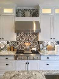 Black And White Cement Tile Farmhouse Kitchen With Black And White Cement Jordan From Farmhouse Kitchen Backsplash Kitchen Backsplash Designs Kitchen Remodel