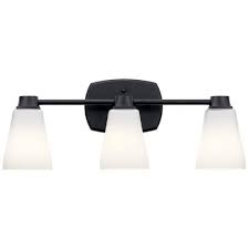 Black And White Vanity Light Delta Sandover 3 Light Black Traditional Vanity Light At Lowe S Make This Sandover Collection Bathroom V In 2020 Black Vanity Light Vanity Lighting Traditional Vanity