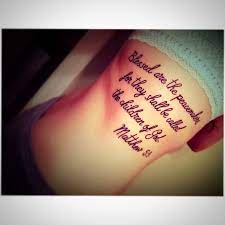 Maybe you would like to learn more about one of these? Blessed Are The Peacemakers Tattoo Half Sleeve Tattoos Designs Tattoos Rib Tattoo