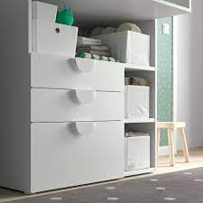 SMÅSTAD Stol za previjanje, bijela bijela/s 3 ladice, 90x79x100 cm - IKEA