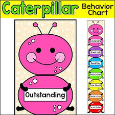 Behavior Clip Chart Rainbow Caterpillar Classroom