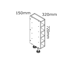 The depth of a kitchen counter is a standard 24 inches, and the counter overhang or edge may increase this to 25 or 26 inches. 150mm Wine Rack Wine Cabinet Wine Holder Kaboodle Kitchen Kaboodle Kitchen