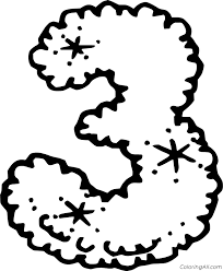 Coloring pages are not complicated, they have many large details. Snowman Shaped Number 3 Coloring Page Coloringall