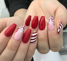 The Cutest And Festive Christmas Nail Designs For Celebration Red Christmas Nails Winter Nails Acrylic Candy Cane Nails