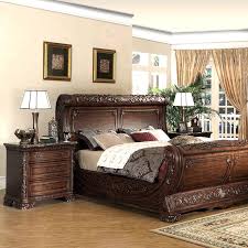 Cannes Bedroom Set Gondola Sleigh Bed Dark Cherry Sleigh Bedroom Set Wooden Bedroom Furniture Stylish Bedroom Design