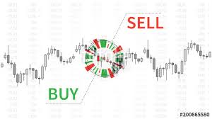 Stock Market Chart With Graphic Elements Vector Illustration