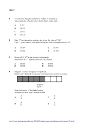 Kertas Soalan Matematik Tahun 4 Kertas 1 Kssr