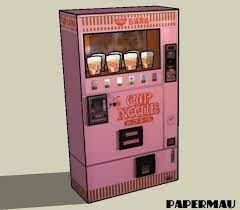 Here Is A Simple Japanese Cup Noodles Vending Machine Paper Model In Only One Sheet Of Paper To Be Used With Do Model Train Display Model Trains Paper Models