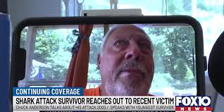 Shark attack survivor speaks to recent victim