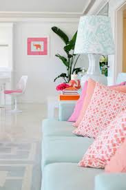 The walls have been painted in a pastel green with stronger color details in the furniture with 2 velvet sofa's, one in dark green and one in blue. Turn Your Home Into A Candy House With Pastel Colors