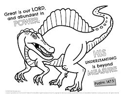 Provide a thin piece of solid color cotton material for children to write king of my life with glitter glue or paints. Spinosaurus Coloring Page Kids Enjoying Jesus