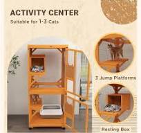 Amazon.com: Casa grande para gatos con caja de descanso alta ...