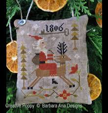 Both models stitched over two on 28 ct. Reindeer Cross Stitch Patterns