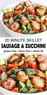 Skillet Sausage And Zucchini 20 Minute Countsofthenetherworld Com Recipe Healthy Dinner Recipes Healthy Dinner Meals