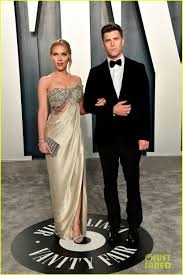 Scarlett johansson scarlett johansson secretly married 30 oct 2020. Scarlett Johansson Shows Off Tattoos In Oscars Party 2020 Dress Photo 4434995 2020 Oscars Parties Colin Jost Scarlett Johansson Pictures Just Jared