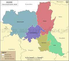 Erode District Map 2020 Erode Tehsil Map, Erode Taluk Map