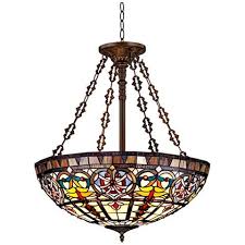 Ornamental Tiffany Style 24 Wide Art Glass Pendant Light W3315 Lamps Plus Tiffany Pendant Light Glass Pendant Light Tiffany Style Lighting