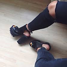 Shoes Platform Shoes Cleated Sole Cleated Sole Black Leather Leather Shoes Buckle Strap Sandals Buckle Heels Buckle Shoes Buckled Heeled Sandals Buckled Shoes Buckled Heels Platform Sandals Slingbacks Slingback Heels Slingback Wedges