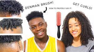 D4 all black classic styling brush. Denman Brush Curly Hair Tutorial For Black Men Short Hair Youtube