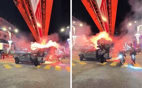 vehicle near Kuala Langat toll plaza ...