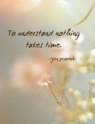 To Understand Nothing Takes Time Zen Quotes Zen Proverbs Inspirational Quotes Motivation
