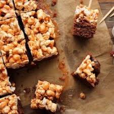 Salted Caramel Popcorn Brownie Salted Caramel Salted Caramel Popcorn Brownie Bar