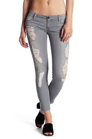 Etienne Marcel Skinny Side Zip Destroyed Jeans Nordstrom Rack