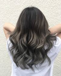 Black And Ash Brown Balayage Ash Brown For The Top And Silver Grey For Bottom Ashbrown Ashbrownhair Greyhair Greyhaircolor Greyhairdo Balayage Hair Ash Baylage Hair Hair Styles