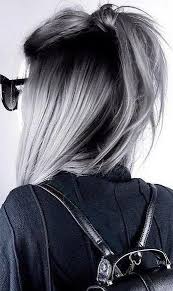 Black And Silver Hair Color Pin By Sevin Akdura On Sevko In 2020 Grey Ombre Hair Silver Hair Color Silver Ombre Hair