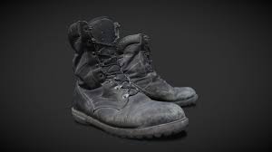 Worn Boot By Lezak Boots Military Boots 3d Model