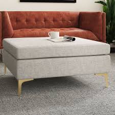 The ottoman has a removable tray and can store all my hair drying tools and. 10 Upholstered Coffee Tables To Add Some Coziness To Living Room