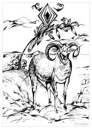 Personalized coloring page florabet (design #2). Aries Other Animals Adult Coloring Pages