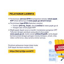Pajak.go.id anda bisa mendownload versi pdf di link ini. Pajakkitauntukkita On Twitter Aktivasi Efin Dan Lupa Efin Bisa Secara Online Sedangkan Pelaporan Spt Tahunan Bisa Melalui Https T Co Eedwtaj3ft Https T Co Dk4yax0cza