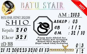 Syair Togel Sydney Hari Ini 21 Desember 2018