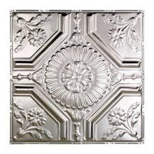Great Lakes Tin Rochester 2 Ft X 2 Ft Nail Up Tin Ceiling Tile In Unfinished T58 03 Tin Ceiling Tiles Ceiling Tiles Crown Molding Styles