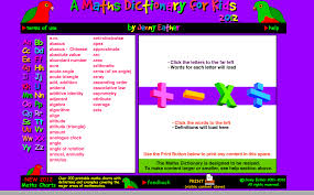 A Maths Dictionary For Kids Each Word Is Defined With Example For The Student To Do Further Increa Math Vocabulary Words Dictionary For Kids Math Vocabulary